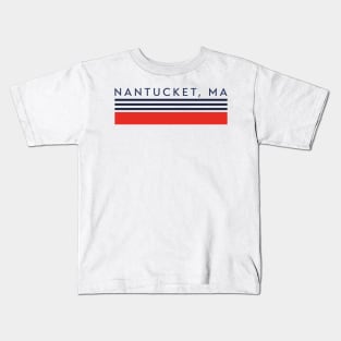 Nantucket preppy t-shirt - Americana colors Kids T-Shirt